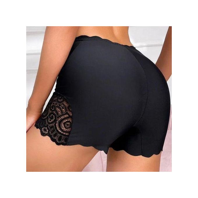 3Pcs Sexy Lace Edge Seamless Boyshort Biker Shorts Sexy Panties For Ladies(SIZE 12-18)