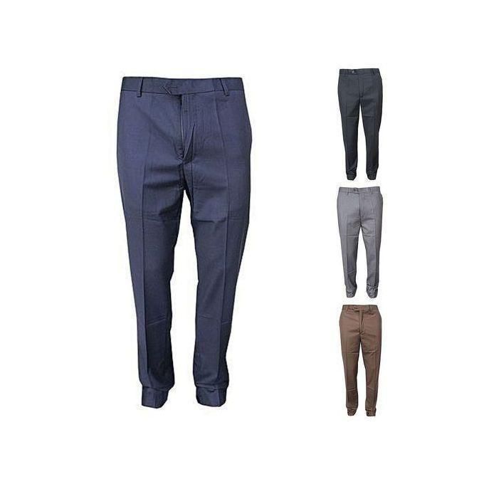 4Pack Plain Turkey Men Official Trousers Black, Grey  chocolate and Navy Blue STOCK CLEARANCE OFFER