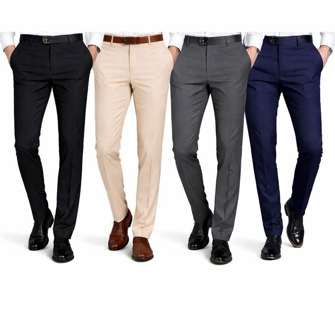 4Pack Plain Turkey Men Official Trousers Black, Grey  chocolate and Navy Blue STOCK CLEARANCE OFFER