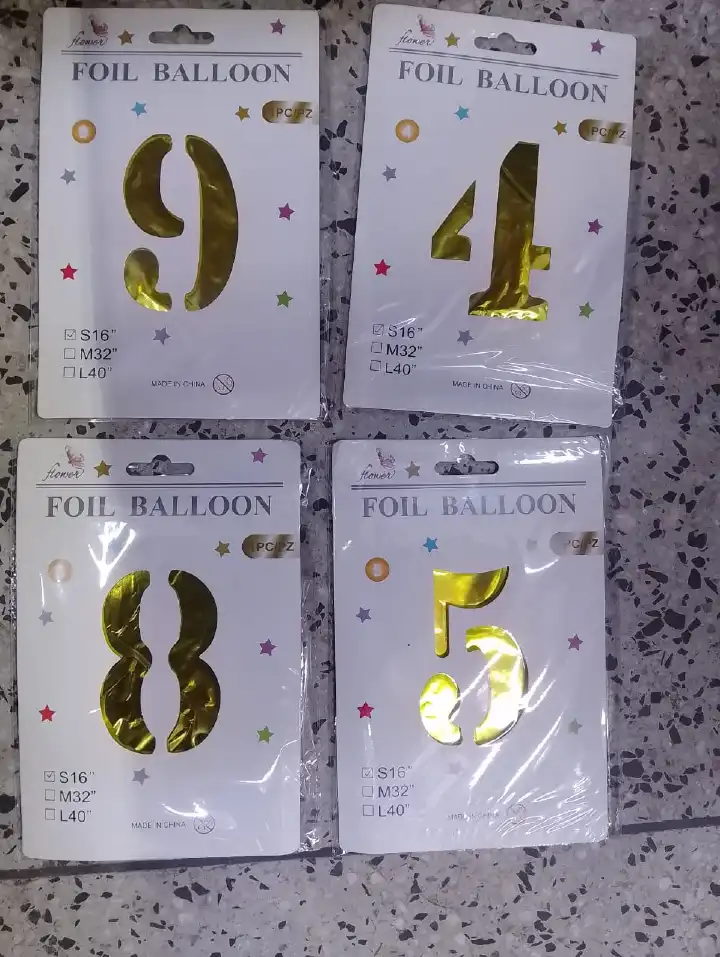 Foil Balloons 18"INCH  – Happy Birthday Party Decoration, Number & Letter Options, Colorful Balloon for Kids & Adults, Birthday, Anniversary, Wedding, Event, Durable and Easy to Inflate