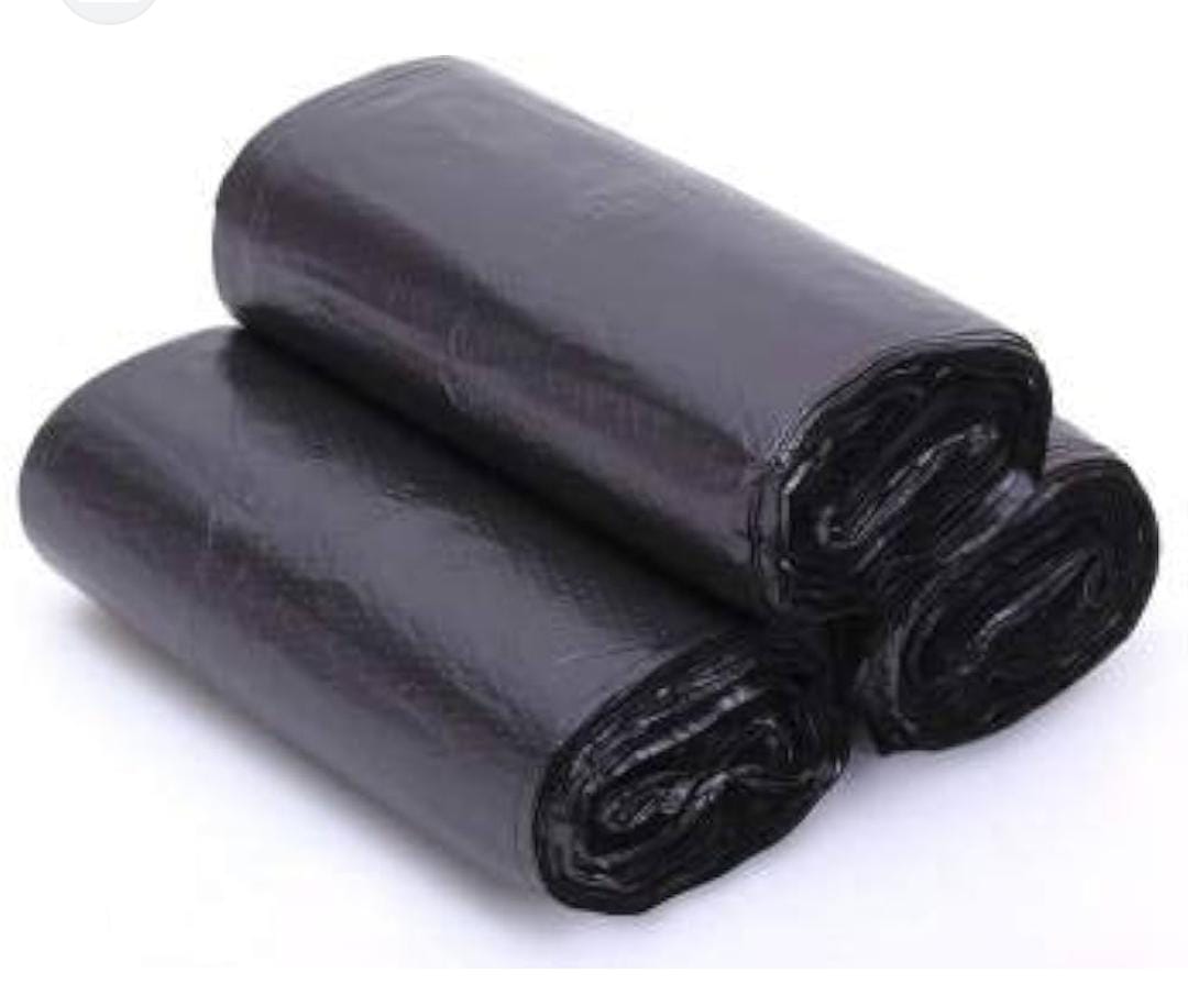 Trash bags, Black Garbage Bags// Bin Liners - 50 Pcs Heavy Duty Dustbin Liners (45x60cm) - Strong & Tear-Resistant Rubbish Bags for Home, Office & Kitchen Waste.