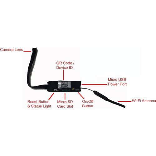 SPY WIFI CAMERA PINHOLE DC or battery Powered with Micro SD Card Slot