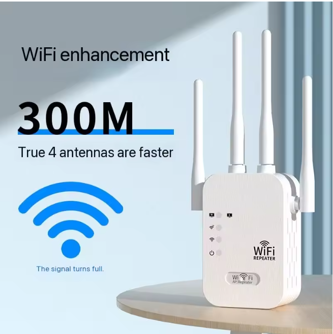 300Mbps WiFi Extender Signal Booster Indoor/Outdoor Network Booster Ethernet Port for Home 5GHz 2.4GHz IP 4G 3G Network Booster