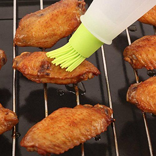 GrillMaster™ Silicone Oil Bottle & BBQ Basting Brush 🍗🔥 | Heat-Resistant Oil Dispenser with Built-In Brush | BBQ, Baking, Roasting & Air Fryer Oil Brush | Leak-Proof Cooking Oil Bottle 🍳✨