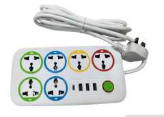 🔌⚡ Smart Multi-Socket HIGH ASTRA 6way Extension Power Strip with 6 Universal Outlets + 4 USB Charging Ports – Heavy-Duty Surge Protector with Master Power Switch for Home, Office & Travel ⚡📱