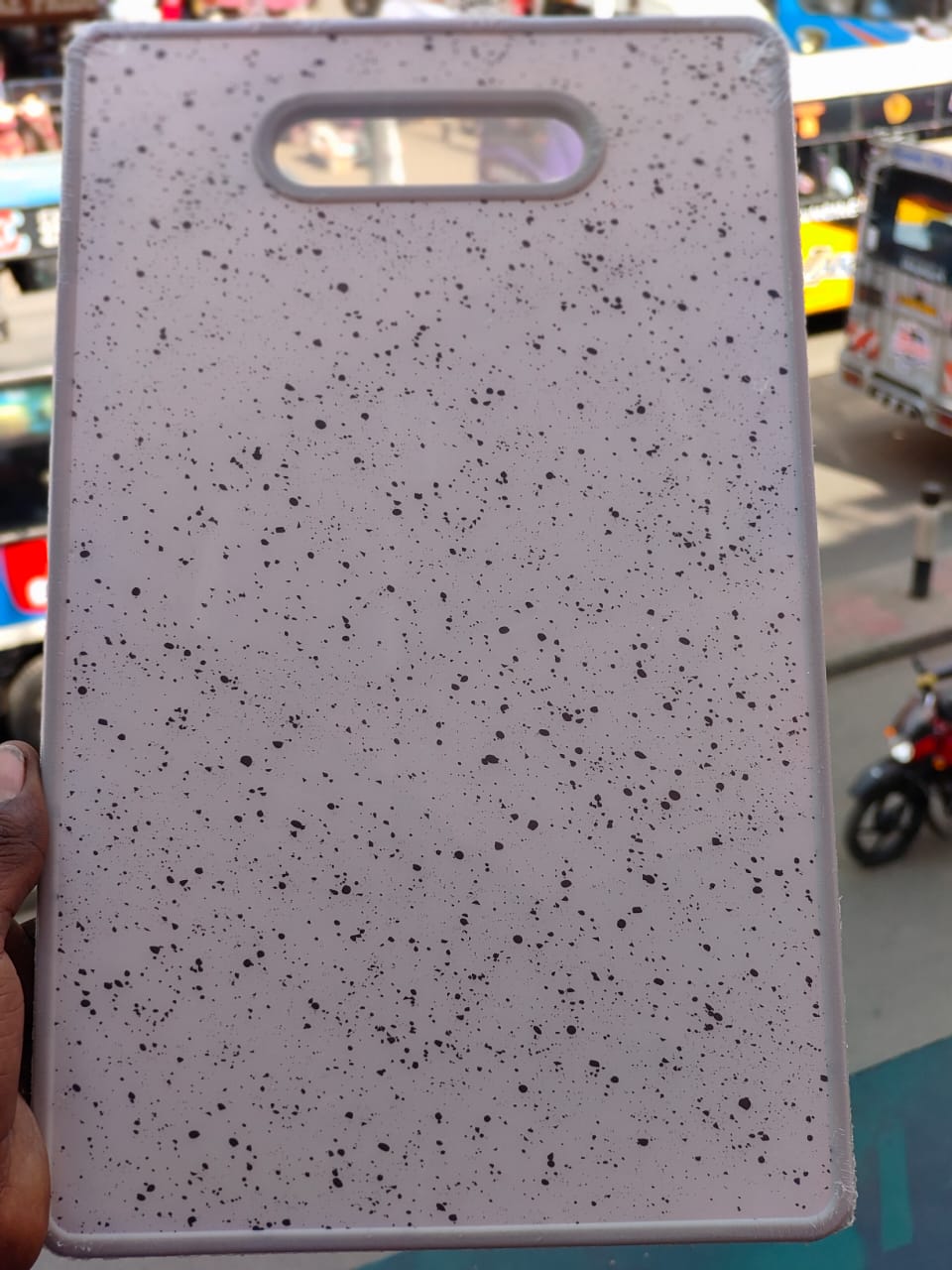 🔪 Marble Design Chopping Board 🥦Upgrade your kitchen with this strong and stylish marble chopping board — perfect for everyday food preparation✨ ✔ Durable and strong cutting surface