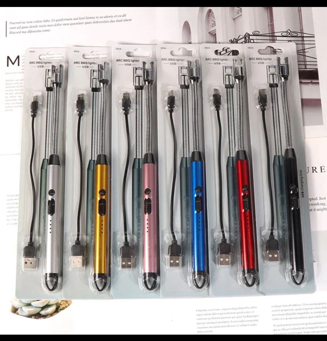 🔥 Rechargeable Electric Arc Lighter (USB)Light candles, gas cookers, BBQ grills and more safely and easily with this modern rechargeable electric lighter✨✔ USB rechargeable – no gas ne