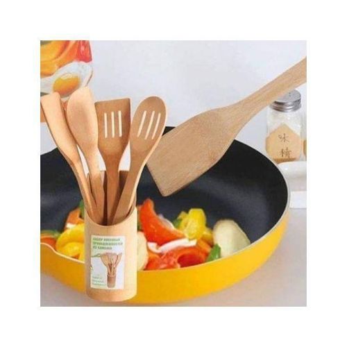 🍳 4PCS Bamboo Cooking Spoon Set with Holder – Natural Kitchen Essentials 🌿✨ Upgrade your cooking experience with this stylish and eco-friendly bamboo spoon set, complete with a matching holder for