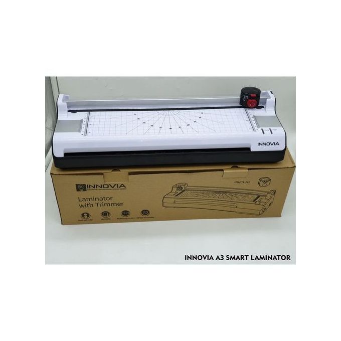 Innovia A3 Laminator with Built-in Trimmer – High-Quality Hot & Cold Laminating Machine for Documents, Photos, ID Cards and Posters, Fast Heating, Smooth Finish, Ideal for Office,School & business use