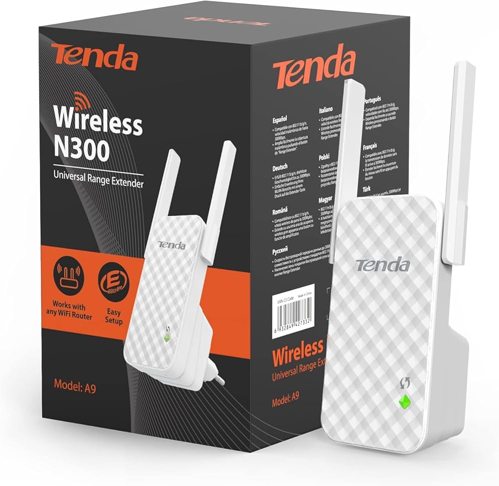 Tenda N300 Mini WiFi Range Extender WiFi Range Ex tender, Wireless-N Mini Repeater 2.4G LAN AP/300M WiFi Wireless WiFi Repeater WiFi Range ExtenderA9.