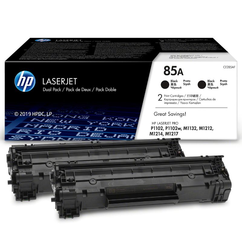 HP 85A HP85A HP 85 A LaserJet Toner Cartridge (CF285A) Key Features Color(s) of printing supplies: Black Page yield (color): ~1,500 pages Print Technology ~Laser Model ~CF285A