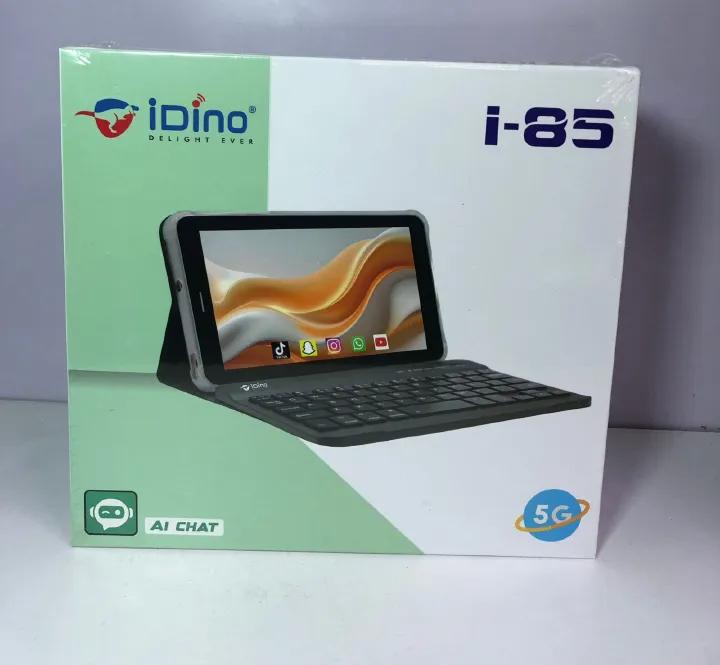 Idino Model i85 Android 14 Tablet 7 inches display  6gb Ram 256gd Rom  with 5G network 5000mAh batterty capacity with free keyboard and flip tablet cover