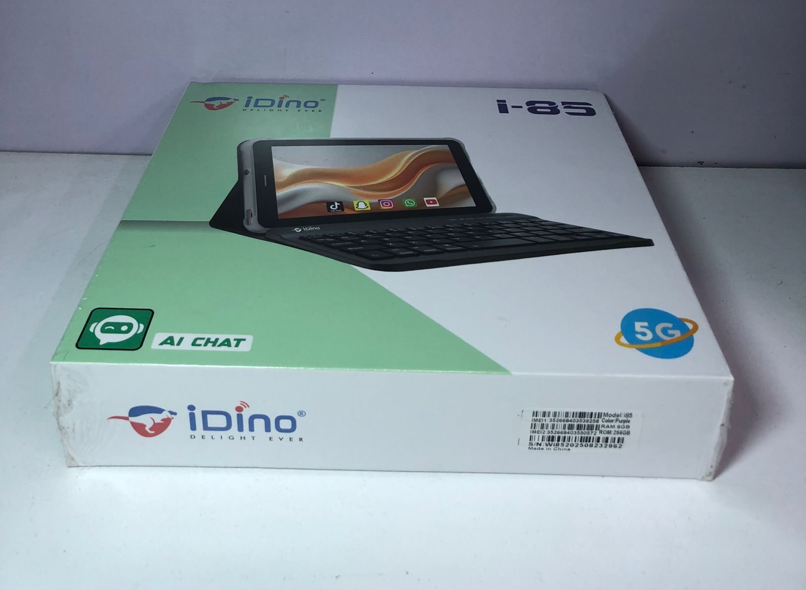 Idino Model i85 Android 14 Tablet 7 inches display  6gb Ram 256gd Rom  with 5G network 5000mAh batterty capacity with free keyboard and flip tablet cover