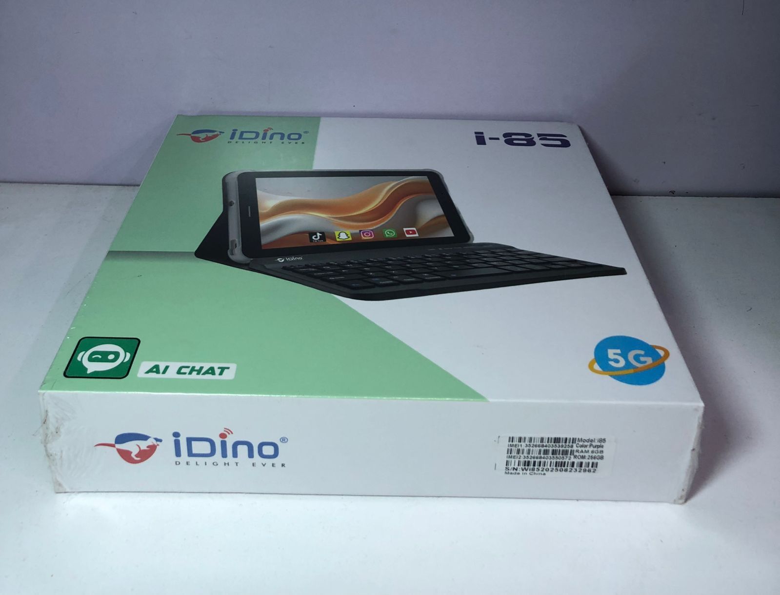 Idino Model i85 Android 14 Tablet 7 inches display  6gb Ram 256gd Rom  with 5G network 5000mAh batterty capacity with free keyboard and flip tablet cover
