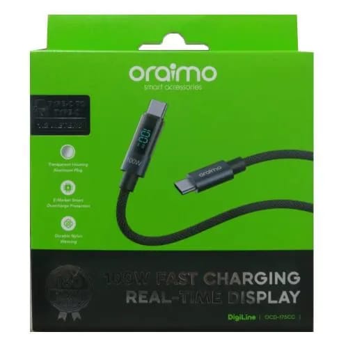 Oraimo 100W C to C Charger Cable Fast Charging data transfer for Android and other devices