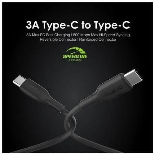 Oraimo 100W C to C Charger Cable Fast Charging data transfer for Android and other devices