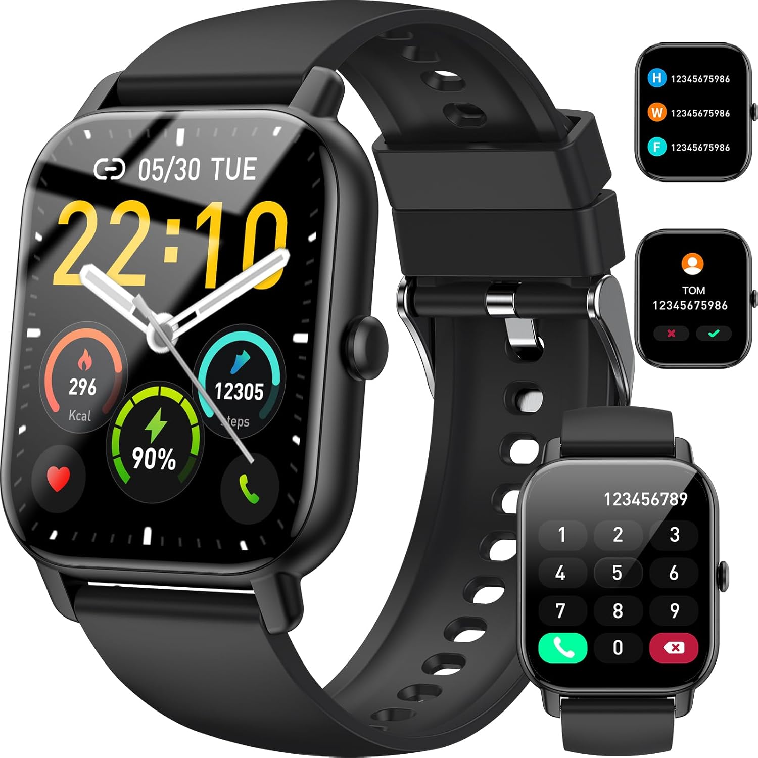 BEST QUALITY! smart WATCH S3000 SMART WATCH 7 IN 1 With Extra Straps, Blood Pressure Heart Rate Monitor Sports Fitness B