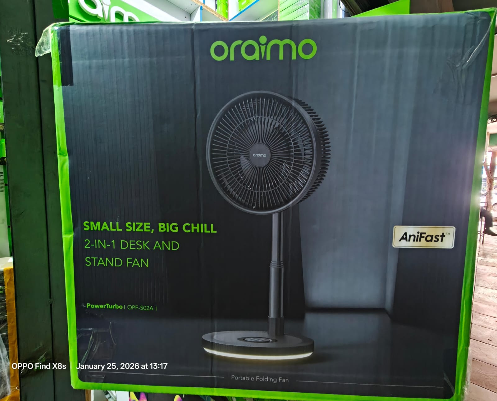 ORAIMO 2-IN-1 DESK FAN | HANDHELD PORTABLE FAN WITH 3 SPEEDS & USB-C CHARGING