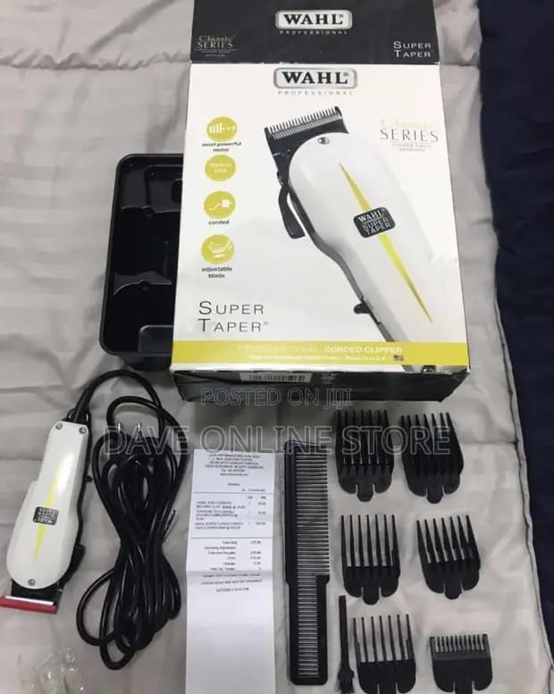 Wahl Super Taper Corded Classic Series Hair Clipper – Professional Rechargeable Machine for Precision Fades, Haircuts & Clean Grooming