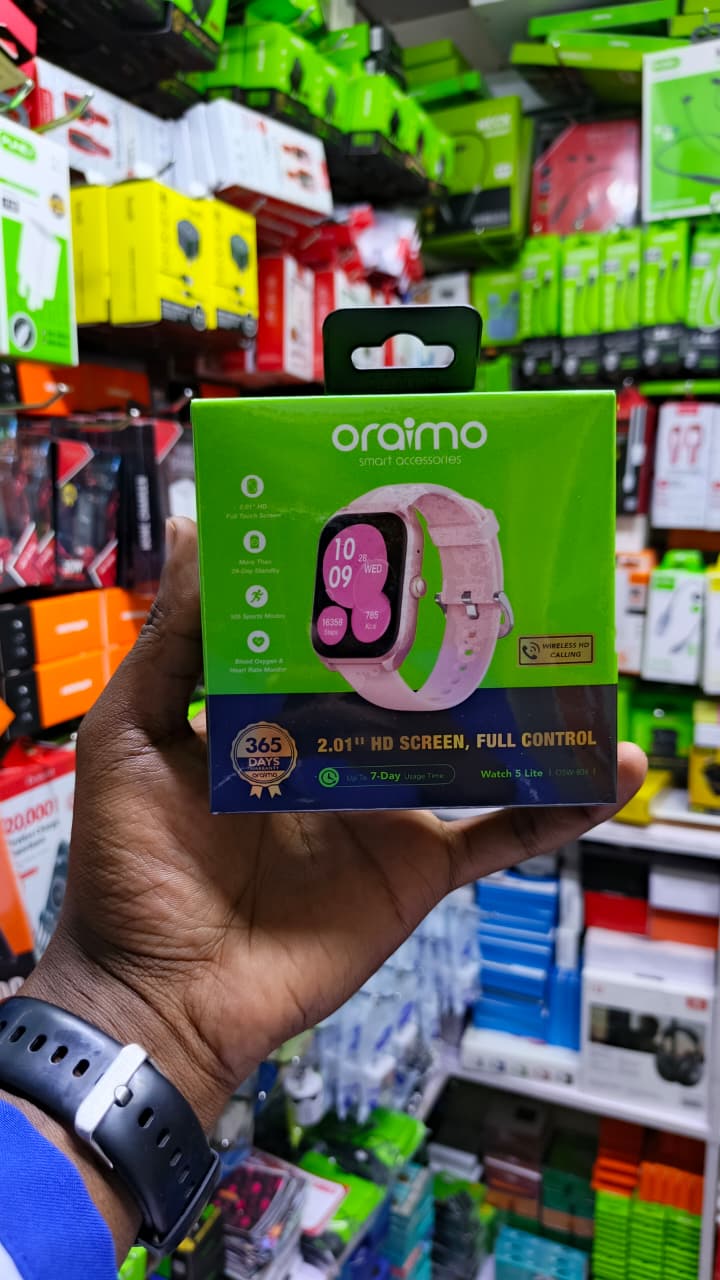 Oraimo Watch 5 Lite – Stylish Pink Smartwatch with Health & Fitness Tracking