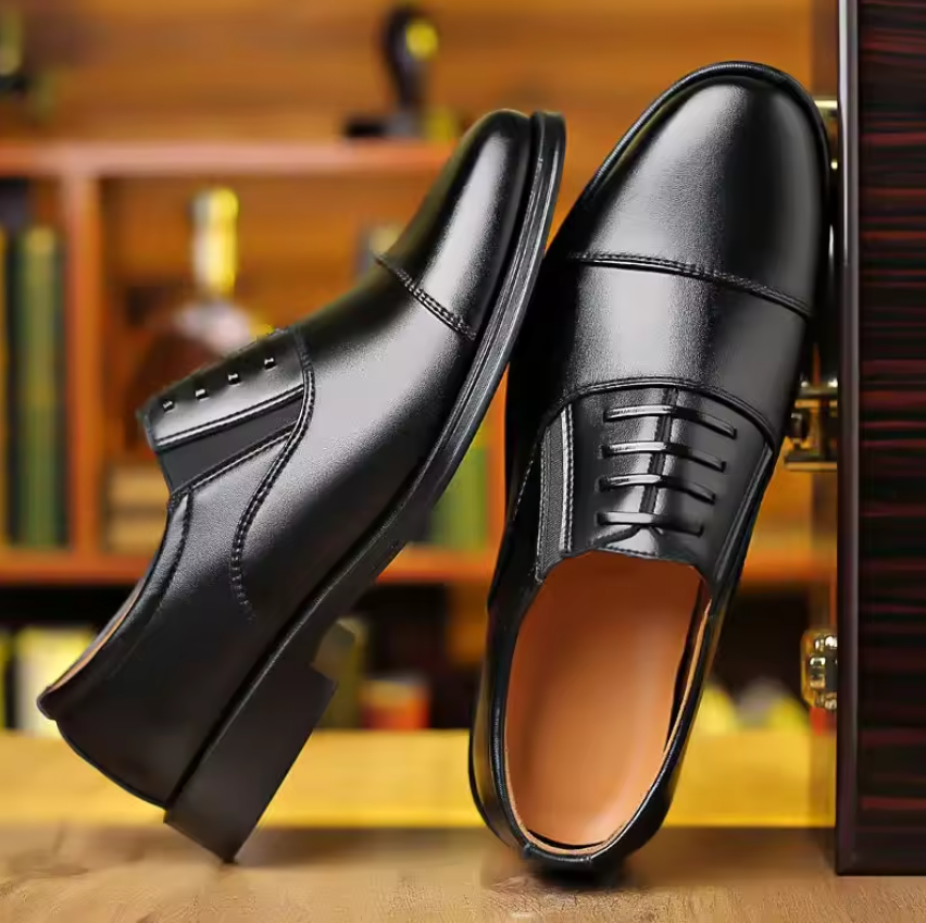 Men Classic Dress Shoes Formal Oxfords Business Office Wedding Shoes Wear Elegant Casual Leather Zapatos Brock Men Flat Shoes Local fast delivery