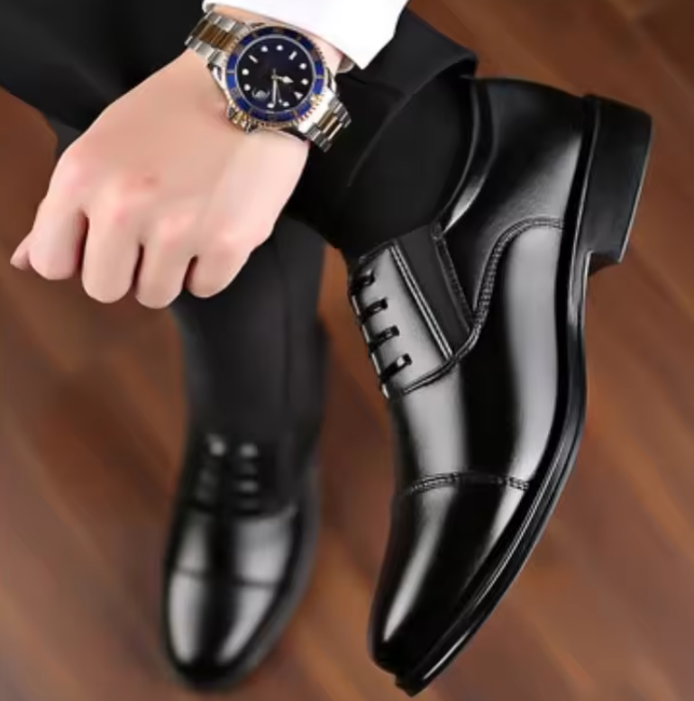 Men Classic Dress Shoes Formal Oxfords Business Office Wedding Shoes Wear Elegant Casual Leather Zapatos Brock Men Flat Shoes Local fast delivery