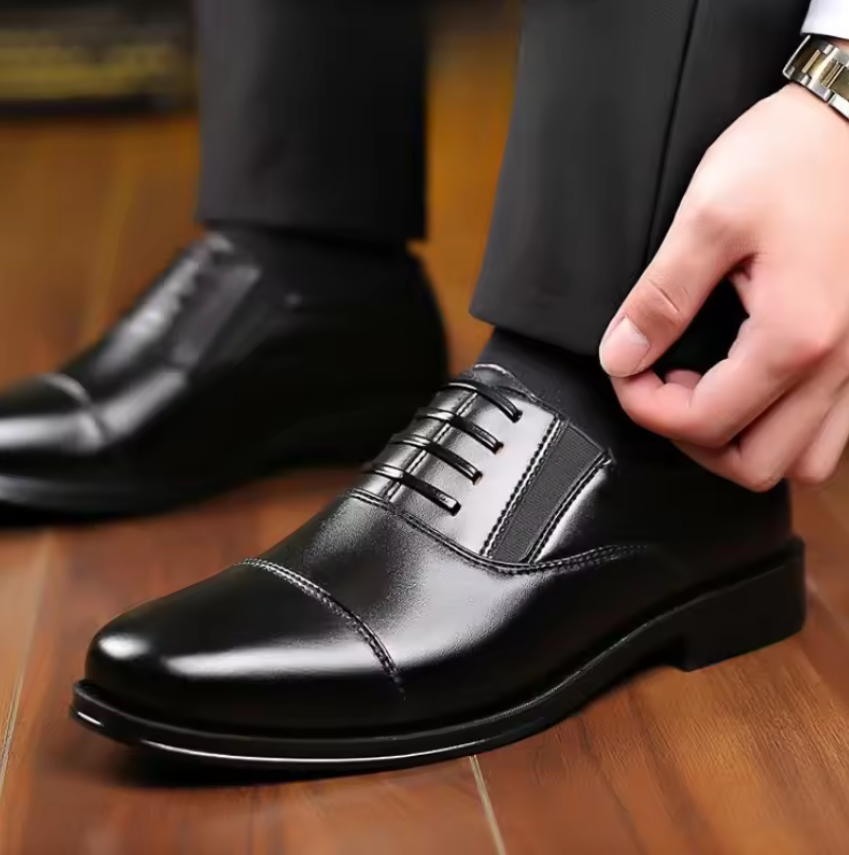 Men Classic Dress Shoes Formal Oxfords Business Office Wedding Shoes Wear Elegant Casual Leather Zapatos Brock Men Flat Shoes Local fast delivery