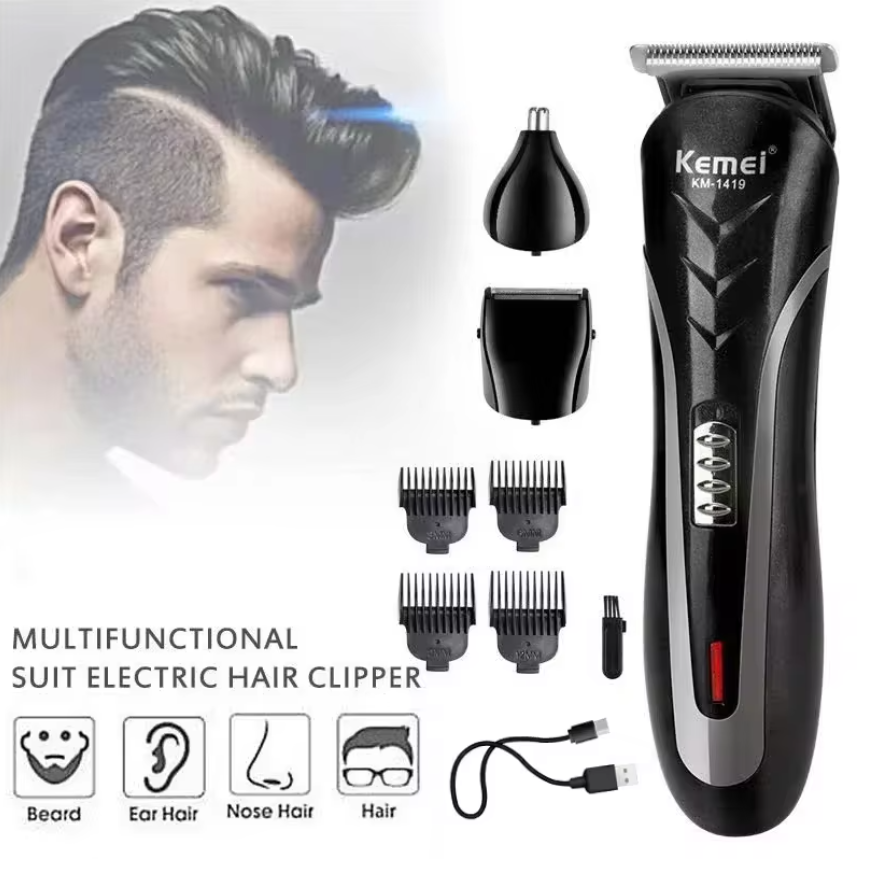 Rechargeable Electric Hair Clipper Men'S Household Shaver Hair Trimmer and Nose Trimmer 3 in 1 Hair Clippers Men Local fast delivery