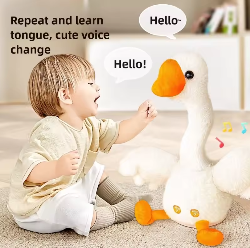 Silly Big White Goose Plush Toy Can Dance The Funny Duck Can Sing Dance PranksToy Great Toy Gift for Children's Birthdays Local fast delivery