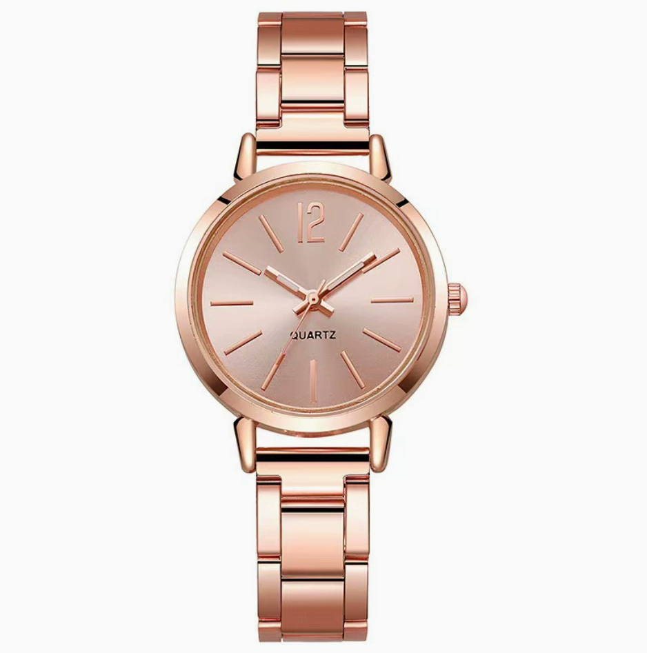 4pc Women's Diamond Watch Ring Necklace Earrings Bracelet Set Fashion Wristwatch Female Casual Ladies watch girl watches Necklace ring earrings Local fast delivery