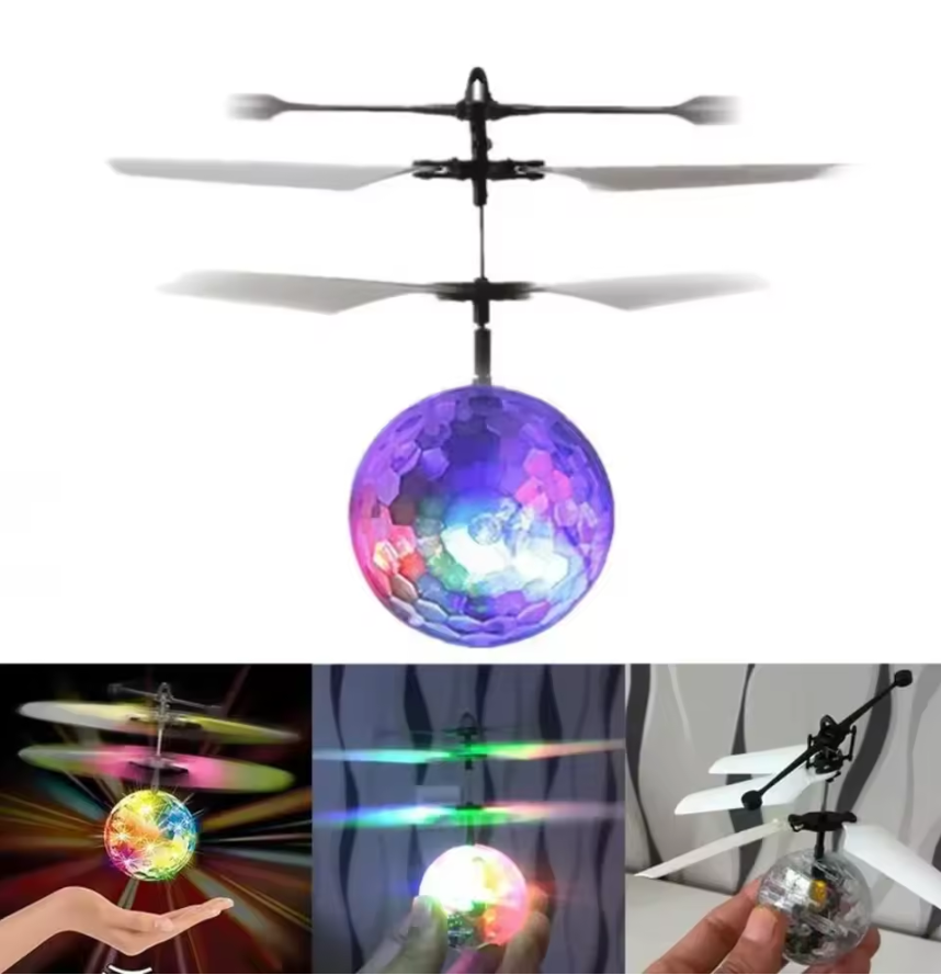 Rechargeable Can fly toy Colorful Mini Drone Luminous RC Flying Ball Helicopter Light Crystal Ball Induction Dron Quadcopter Aircraft Kids Sensing Toys Local fast delivery