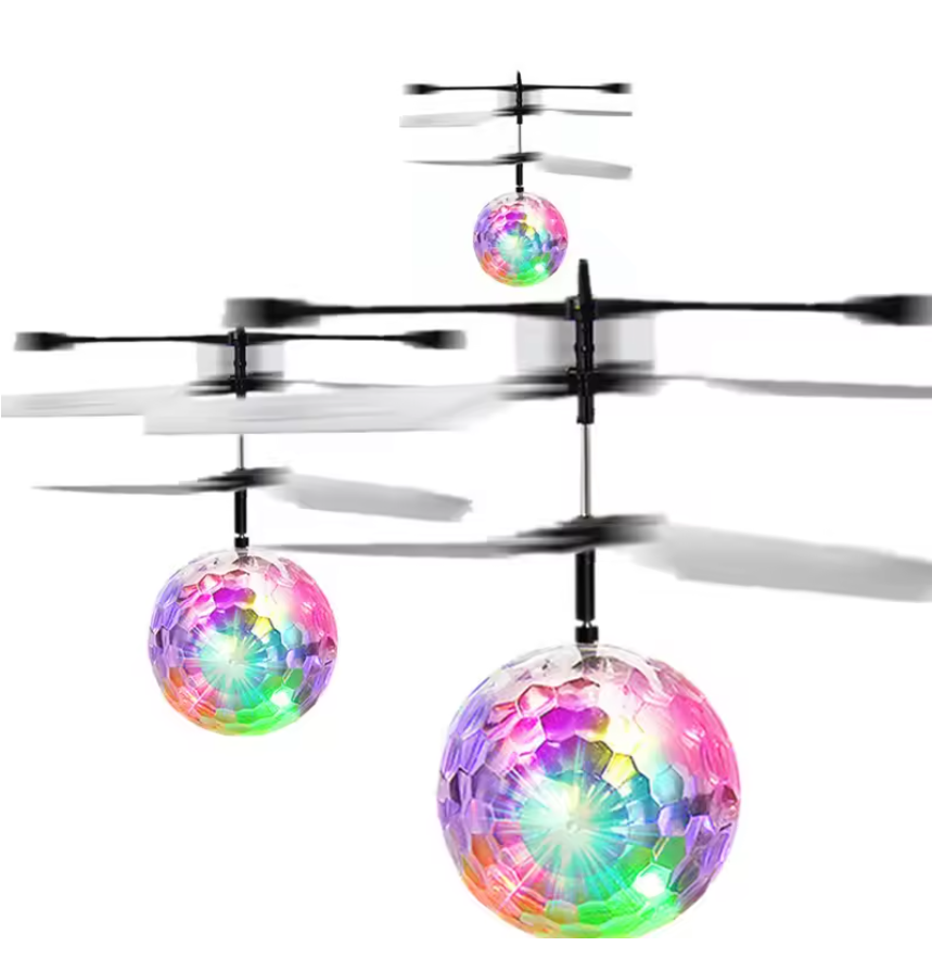 Rechargeable Can fly toy Colorful Mini Drone Luminous RC Flying Ball Helicopter Light Crystal Ball Induction Dron Quadcopter Aircraft Kids Sensing Toys Local fast delivery