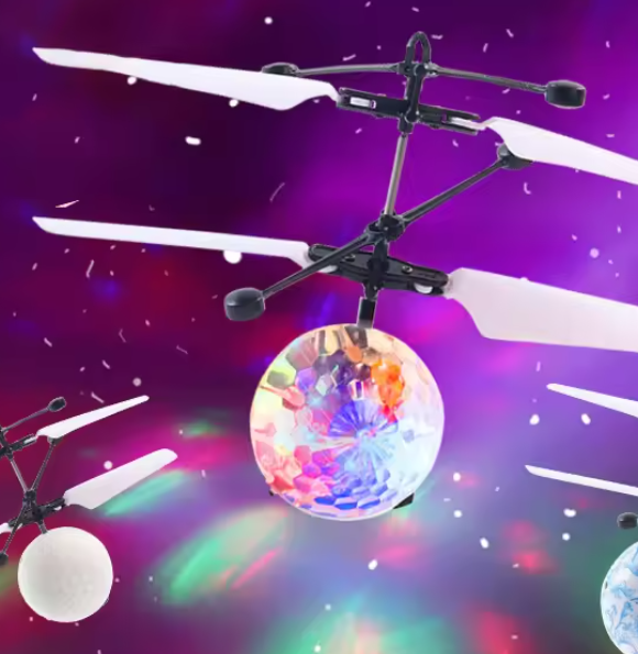 Rechargeable Can fly toy Colorful Mini Drone Luminous RC Flying Ball Helicopter Light Crystal Ball Induction Dron Quadcopter Aircraft Kids Sensing Toys Local fast delivery