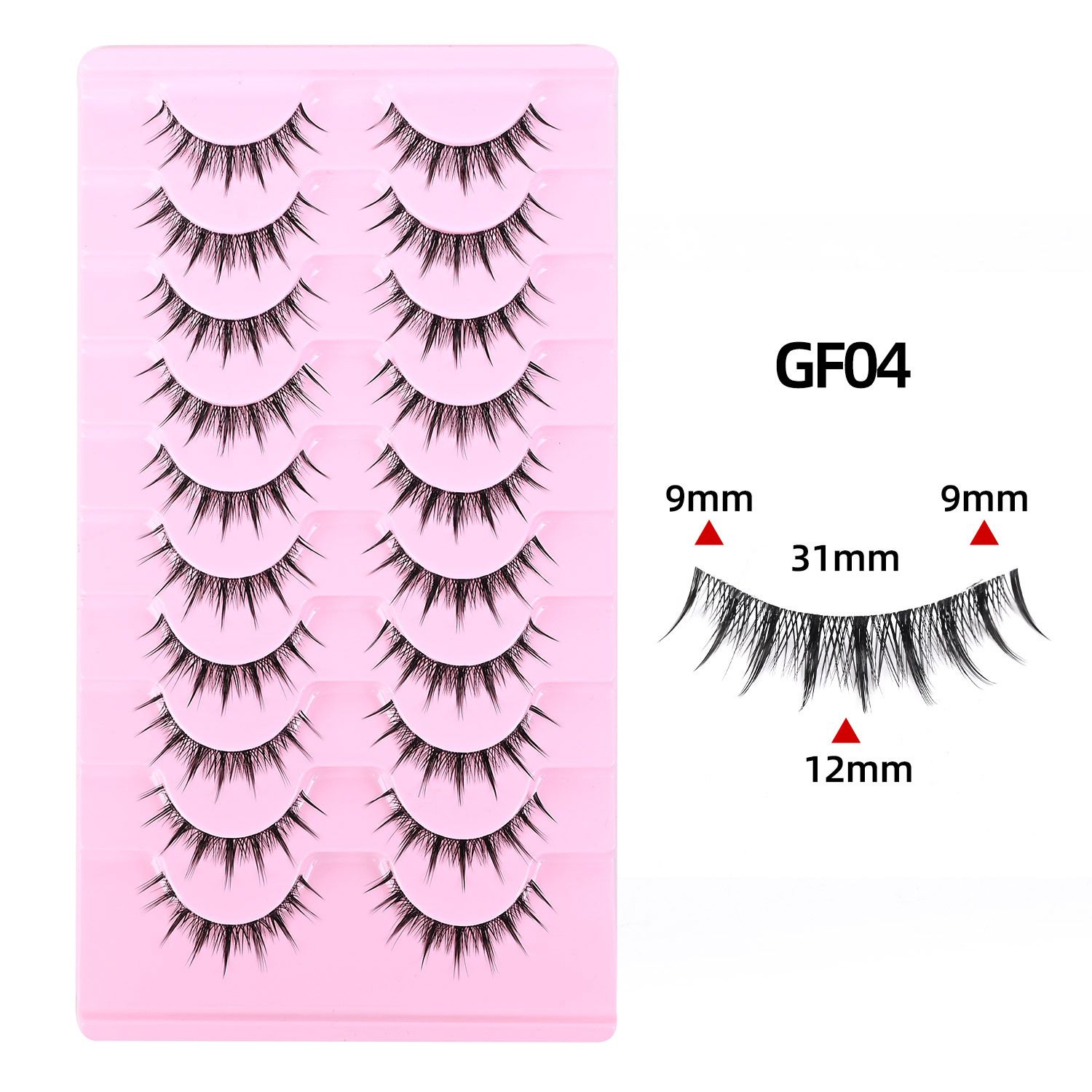 10 Pairs Fluffy Full Strip Lashes | Natural Messy Curly Look | Long-Lasting & Reusable | Comfortable All-Day Wear | Ideal for African Women Makeup | Beginner Friendly | Bulk Orders Welcome