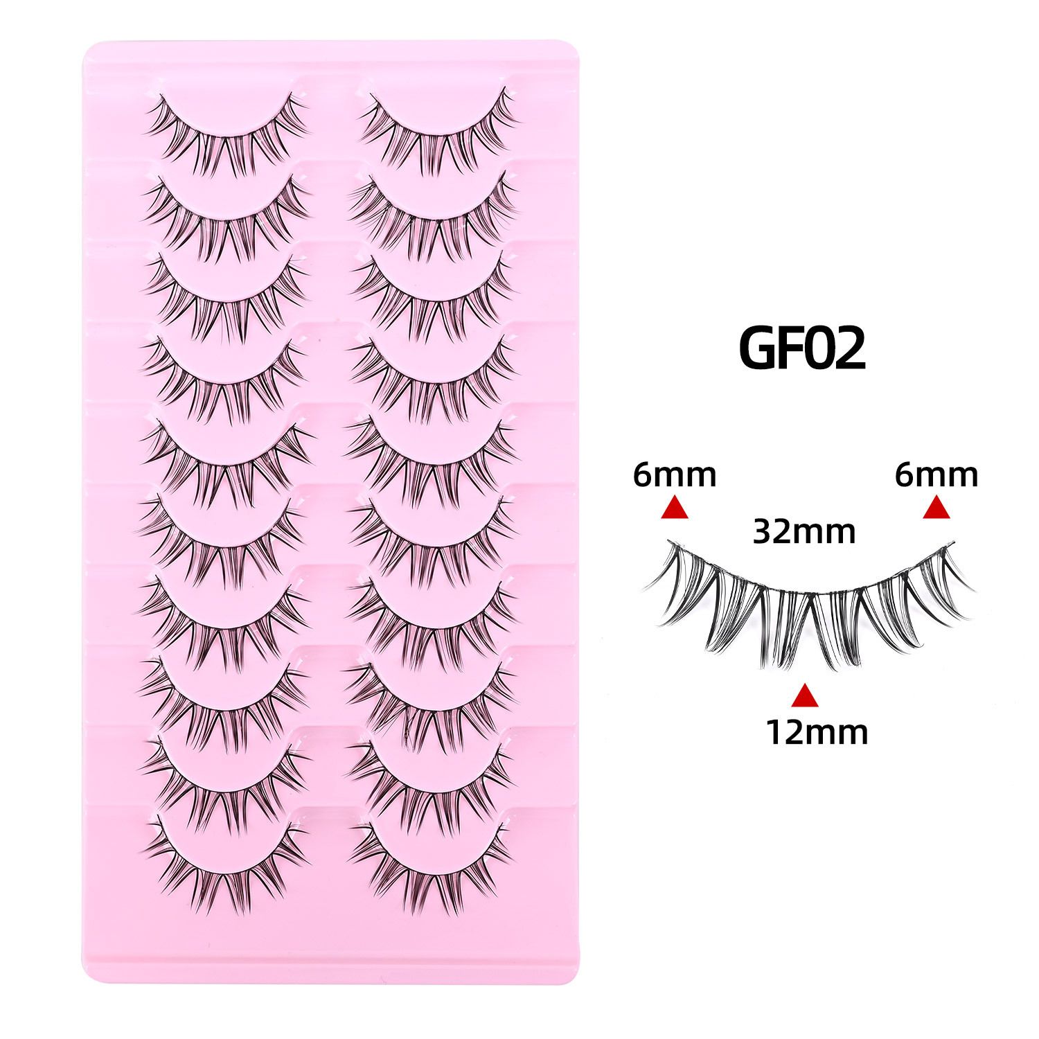 10 Pairs Fluffy Full Strip Lashes | Natural Messy Curly Look | Long-Lasting & Reusable | Comfortable All-Day Wear | Ideal for African Women Makeup | Beginner Friendly | Bulk Orders Welcome