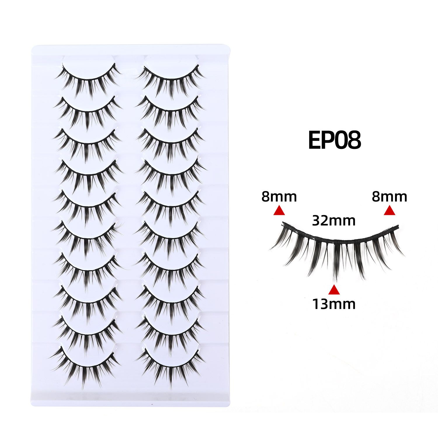 10 Pairs Fluffy Full Strip Lashes | Natural Messy Curly Look | Long-Lasting & Reusable | Comfortable All-Day Wear | Ideal for African Women Makeup | Beginner Friendly | Bulk Orders Welcome