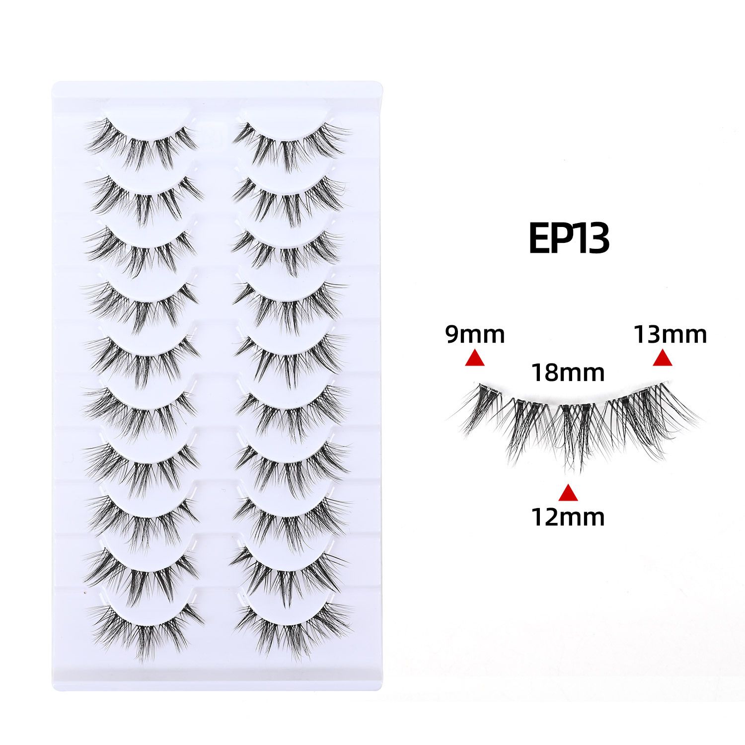 10 Pairs Fluffy Full Strip Lashes | Natural Messy Curly Look | Long-Lasting & Reusable | Comfortable All-Day Wear | Ideal for African Women Makeup | Beginner Friendly | Bulk Orders Welcome