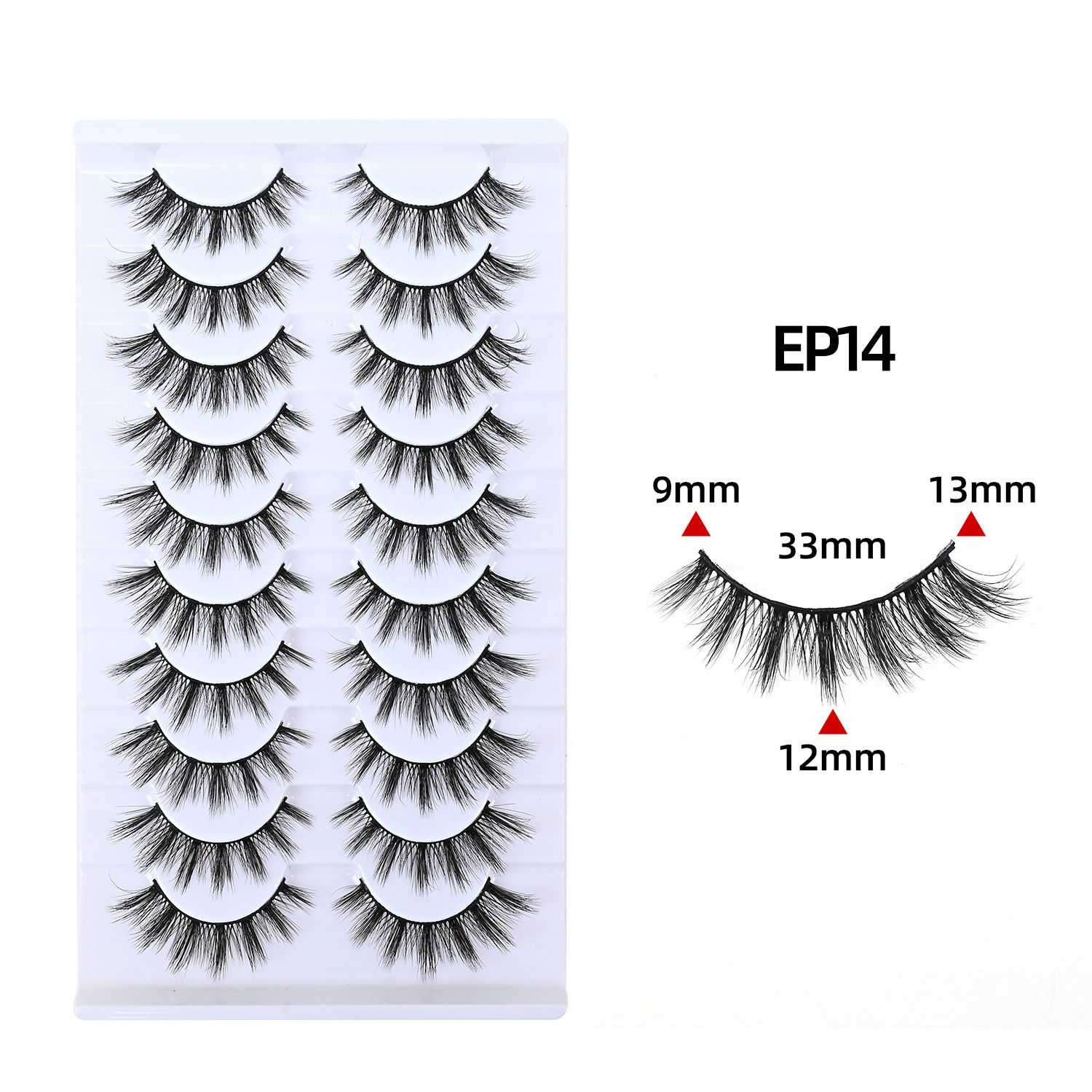 10 Pairs Fluffy Full Strip Lashes | Natural Messy Curly Look | Long-Lasting & Reusable | Comfortable All-Day Wear | Ideal for African Women Makeup | Beginner Friendly | Bulk Orders Welcome