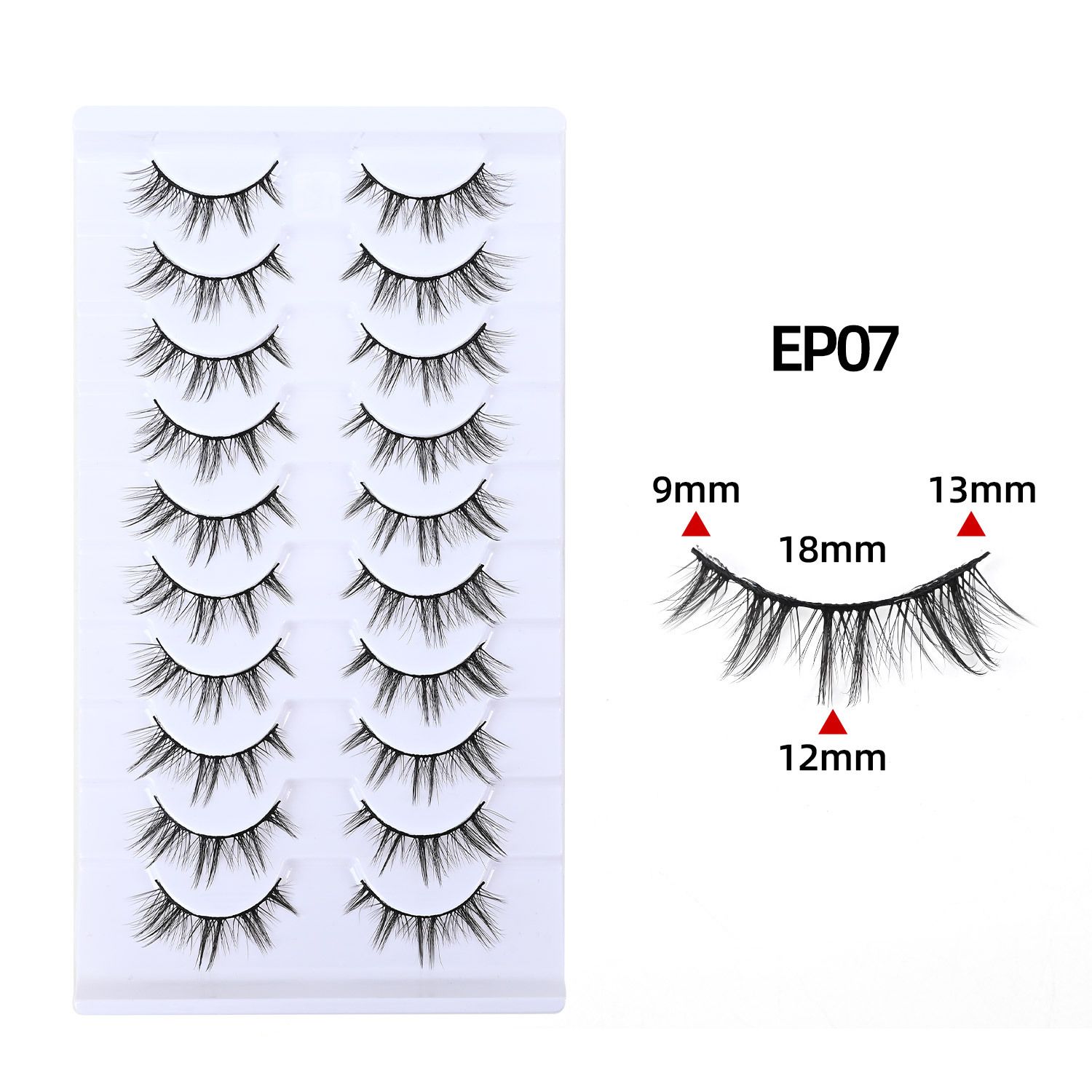 10 Pairs Fluffy Full Strip Lashes | Natural Messy Curly Look | Long-Lasting & Reusable | Comfortable All-Day Wear | Ideal for African Women Makeup | Beginner Friendly | Bulk Orders Welcome