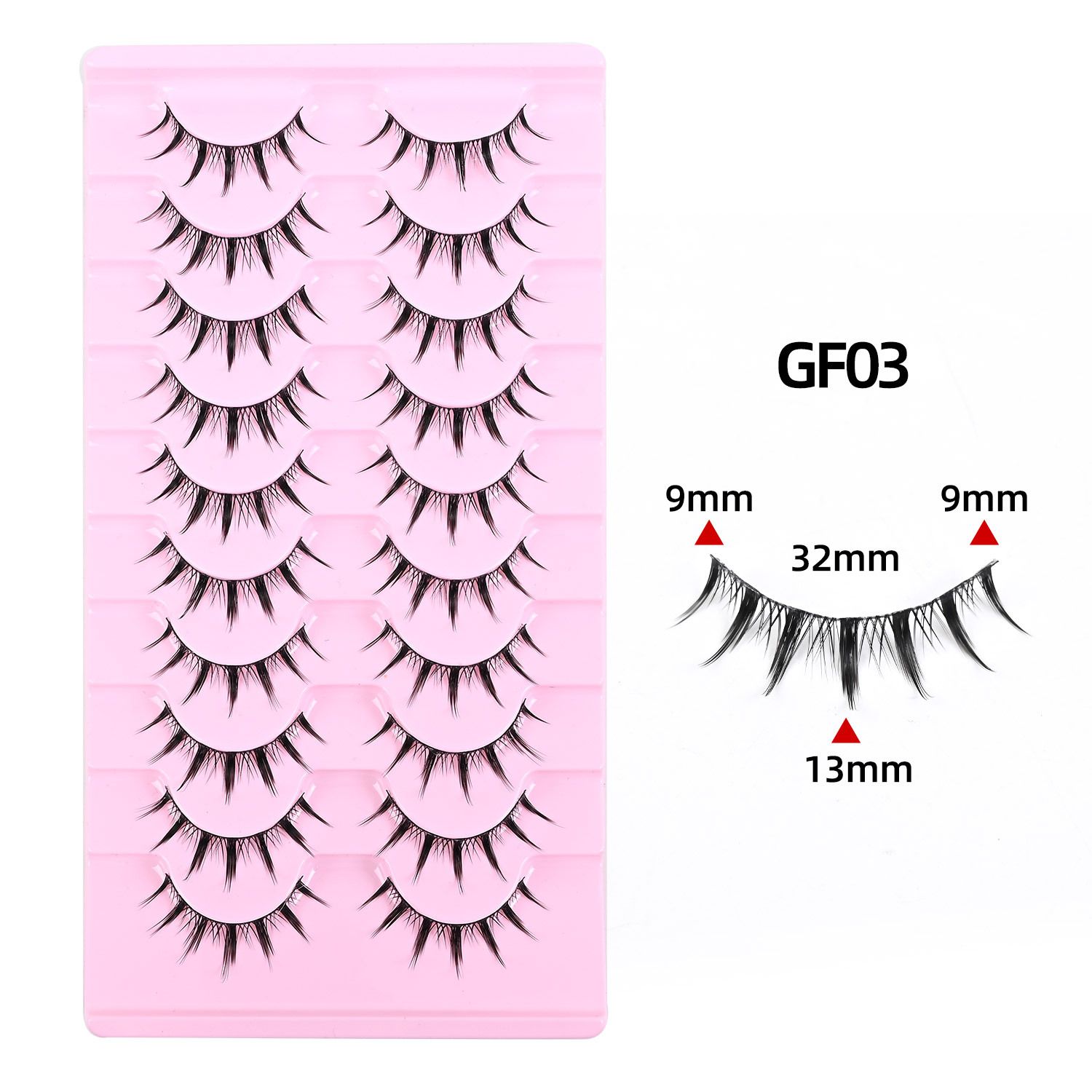 10 Pairs Fluffy Full Strip Lashes | Natural Messy Curly Look | Long-Lasting & Reusable | Comfortable All-Day Wear | Ideal for African Women Makeup | Beginner Friendly | Bulk Orders Welcome