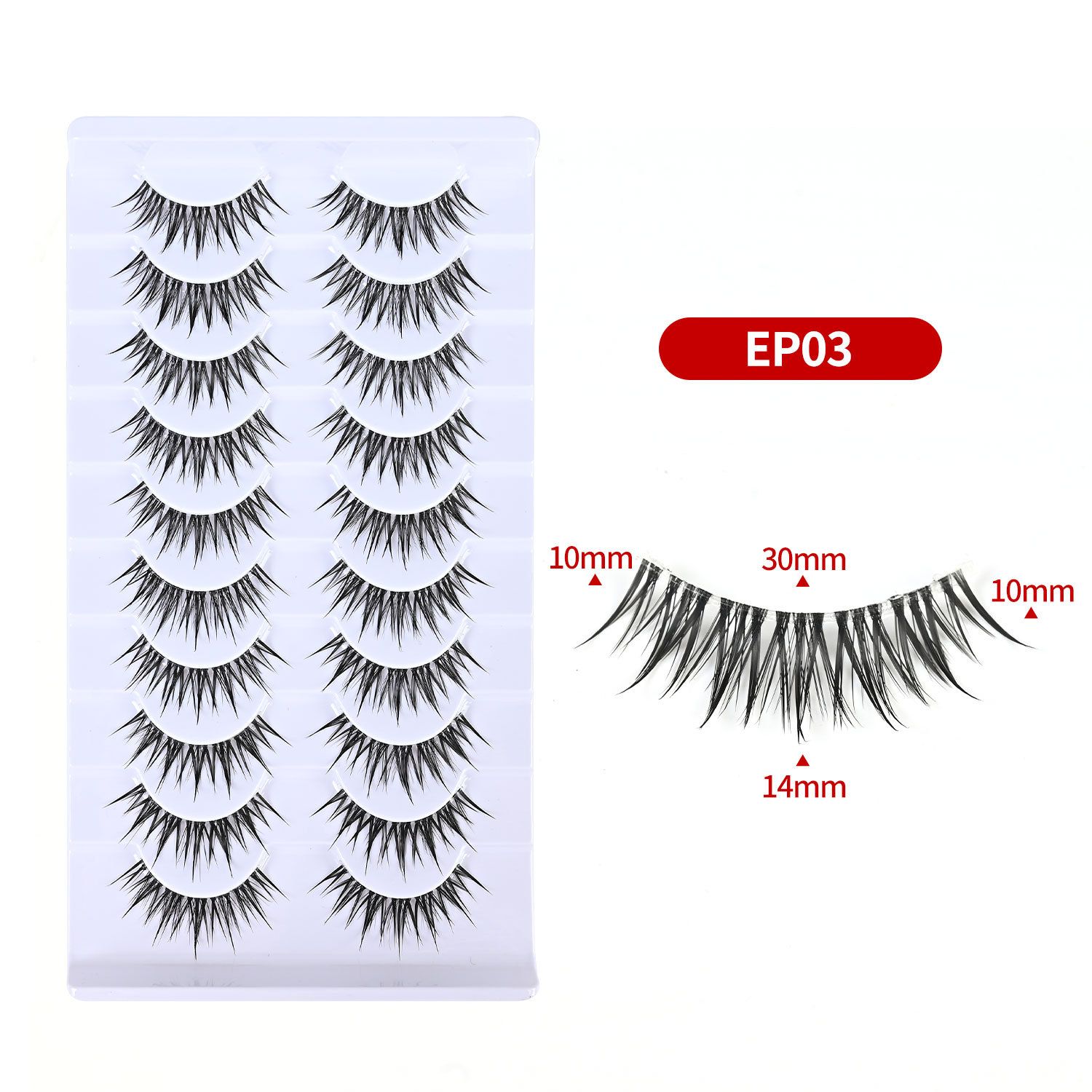 10 Pairs Fluffy Full Strip Lashes | Natural Messy Curly Look | Long-Lasting & Reusable | Comfortable All-Day Wear | Ideal for African Women Makeup | Beginner Friendly | Bulk Orders Welcome