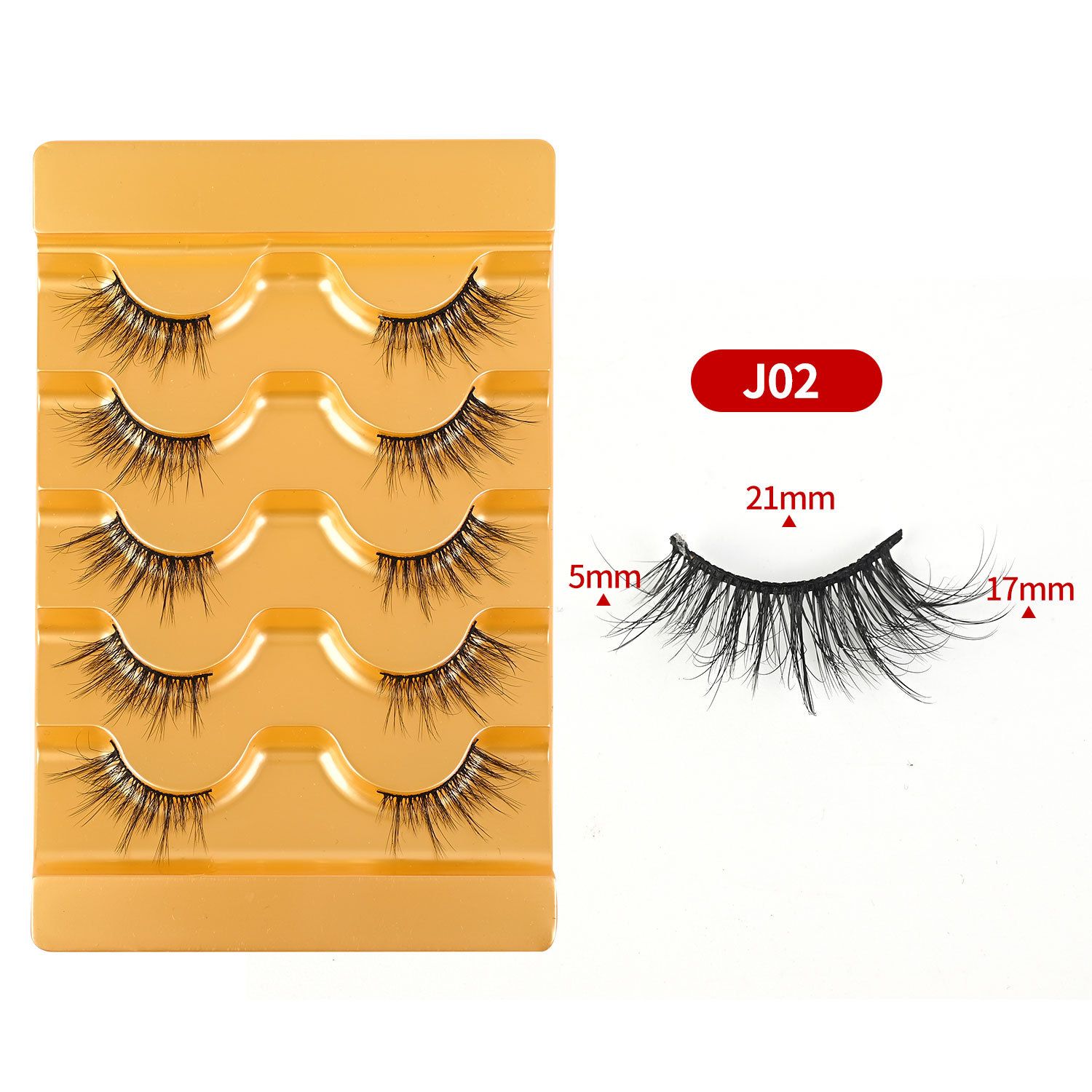 5 Pairs 5D Fluffy Half Eye Lashes | Natural Fox Eye Look | Soft & Lightweight | Easy to Apply | Long-Lasting | Ideal for African Women Makeup | Affordable & Reusable | Bulk Orders Welcome