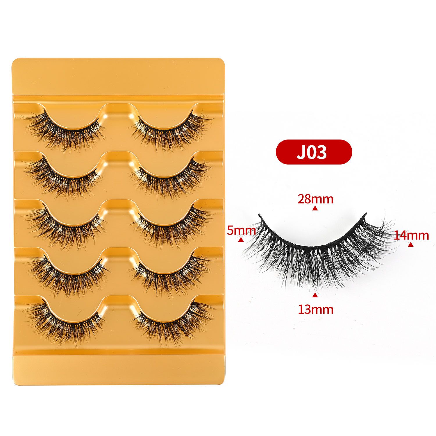5 Pairs 5D Fluffy Half Eye Lashes | Natural Fox Eye Look | Soft & Lightweight | Easy to Apply | Long-Lasting | Ideal for African Women Makeup | Affordable & Reusable | Bulk Orders Welcome