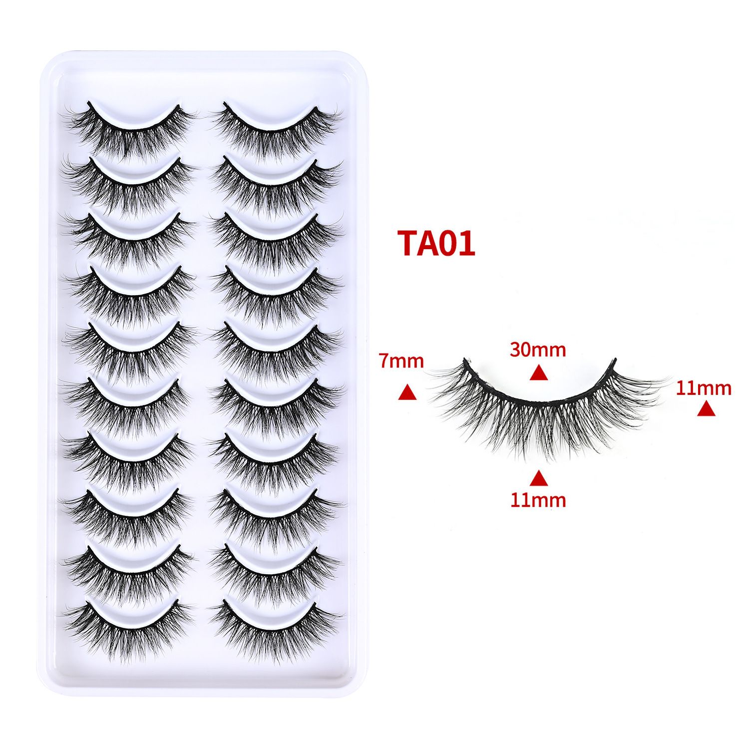10 Pairs Cat Eye Lashes | Natural Lengthening Effect | Fluffy & Volumized | Easy to Apply | Long-Lasting | Ideal for African Women Makeup | Affordable & Reusable | Bulk Orders Welcome