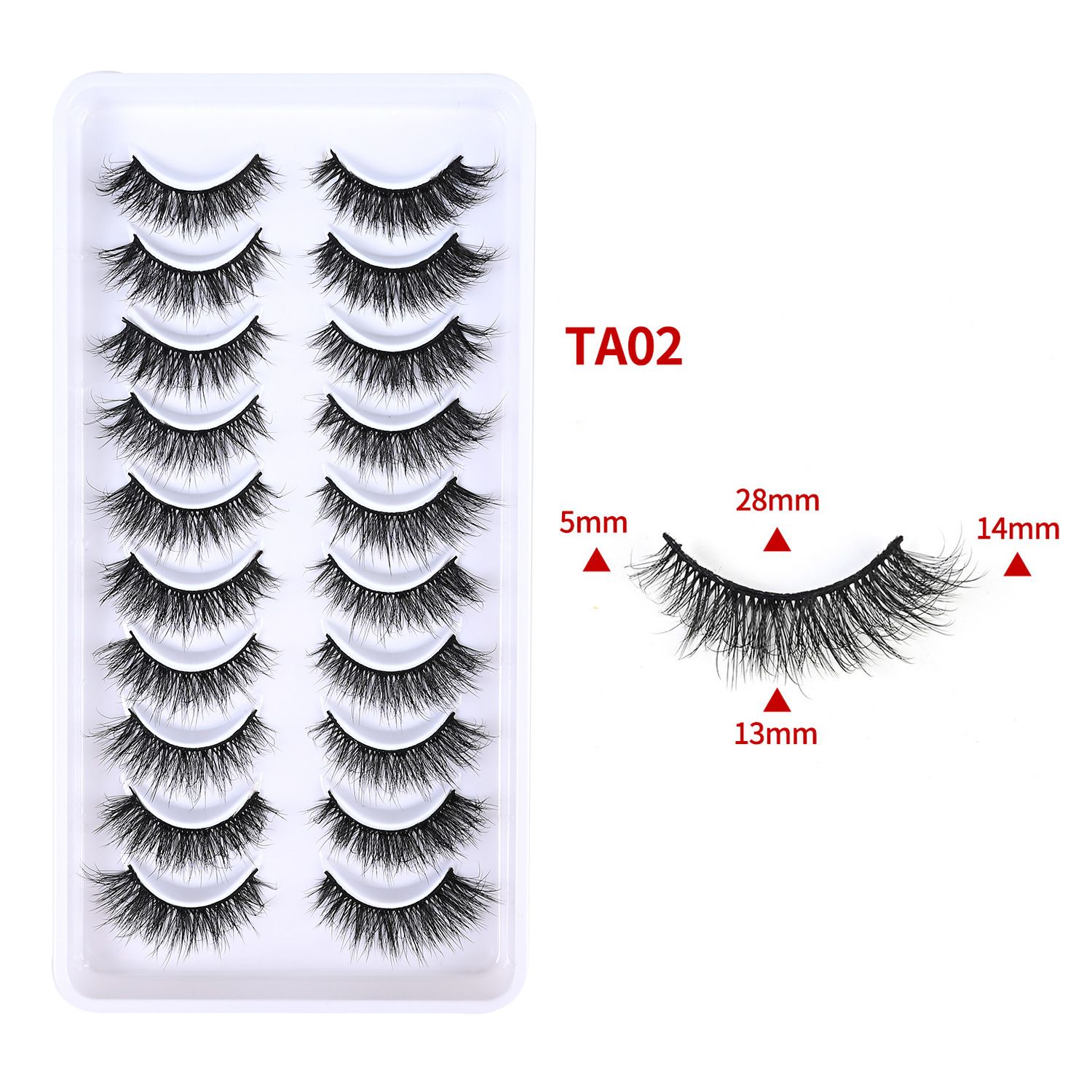10 Pairs Cat Eye Lashes | Natural Lengthening Effect | Fluffy & Volumized | Easy to Apply | Long-Lasting | Ideal for African Women Makeup | Affordable & Reusable | Bulk Orders Welcome