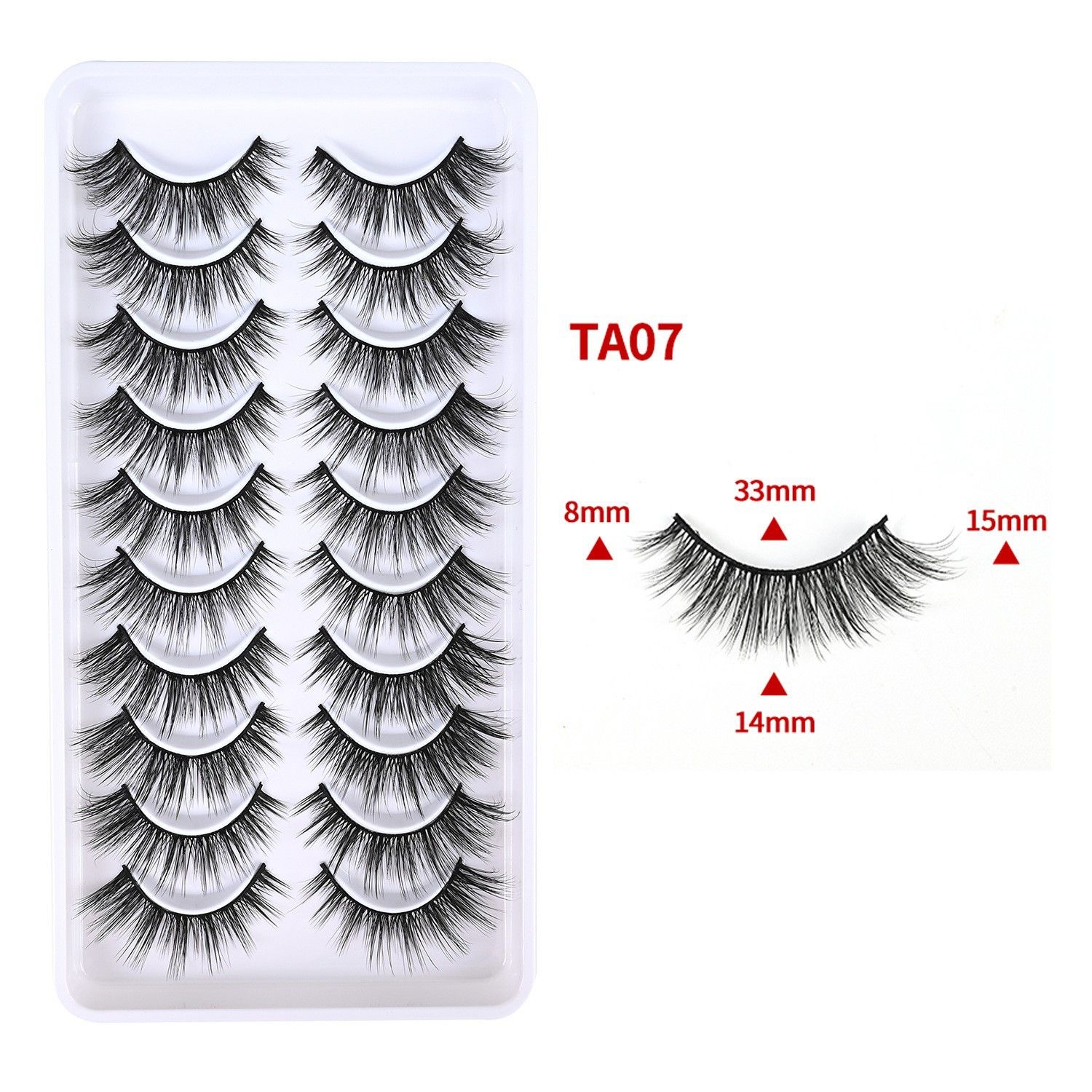 10 Pairs Cat Eye Lashes | Natural Lengthening Effect | Fluffy & Volumized | Easy to Apply | Long-Lasting | Ideal for African Women Makeup | Affordable & Reusable | Bulk Orders Welcome