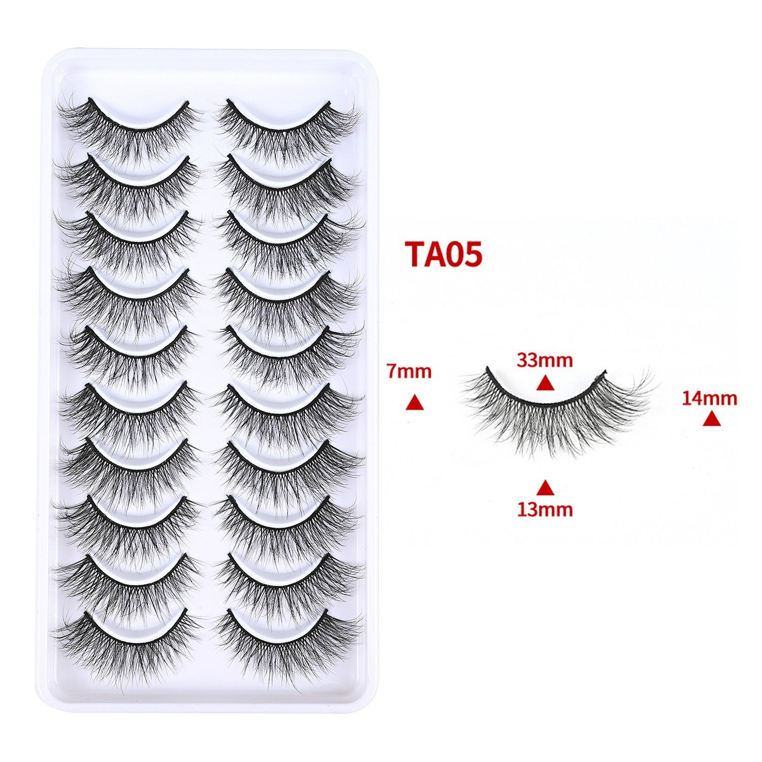 10 Pairs Cat Eye Lashes | Natural Lengthening Effect | Fluffy & Volumized | Easy to Apply | Long-Lasting | Ideal for African Women Makeup | Affordable & Reusable | Bulk Orders Welcome