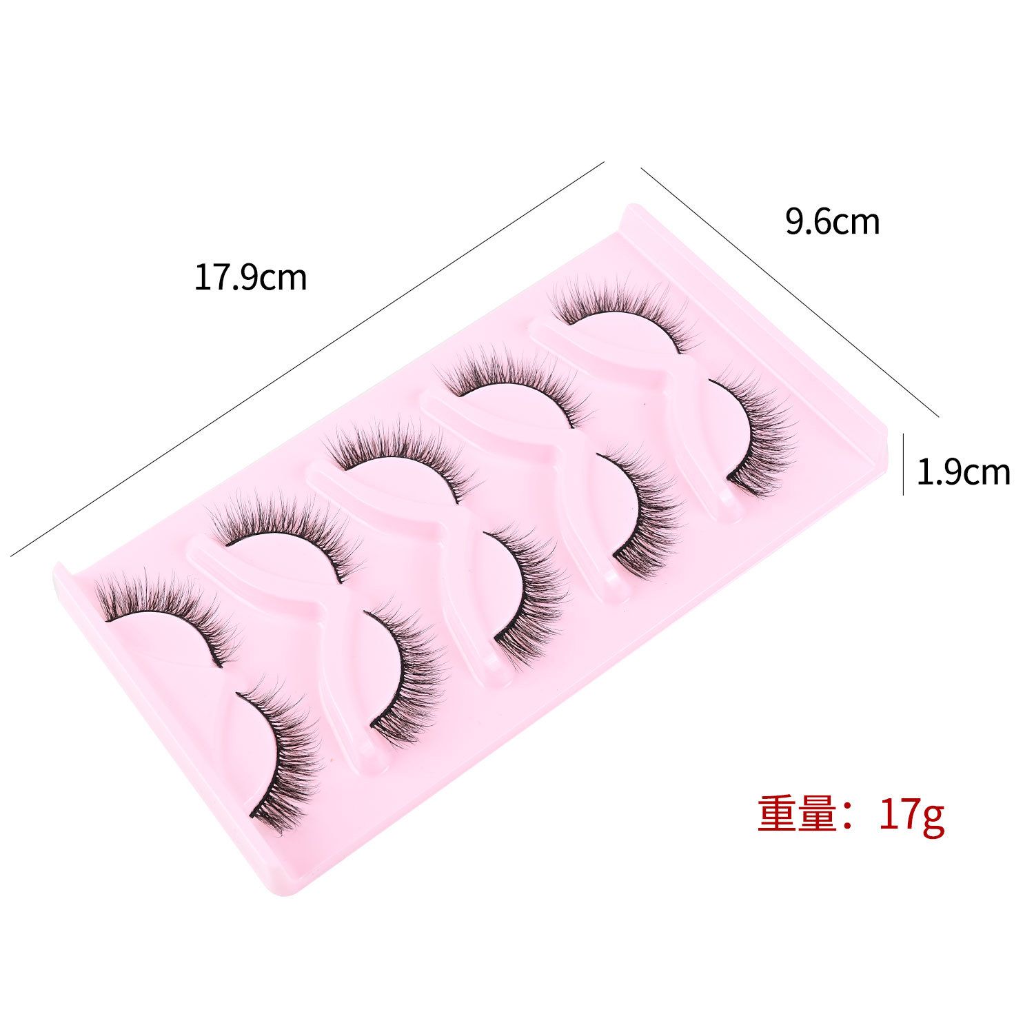5 Pairs Light Fox Eye Lashes | Natural Lengthening Effect | Fluffy & Volumized | Easy to Apply | Long-Lasting | Ideal for African Women Makeup | Affordable & Reusable | Bulk Orders Welcome
