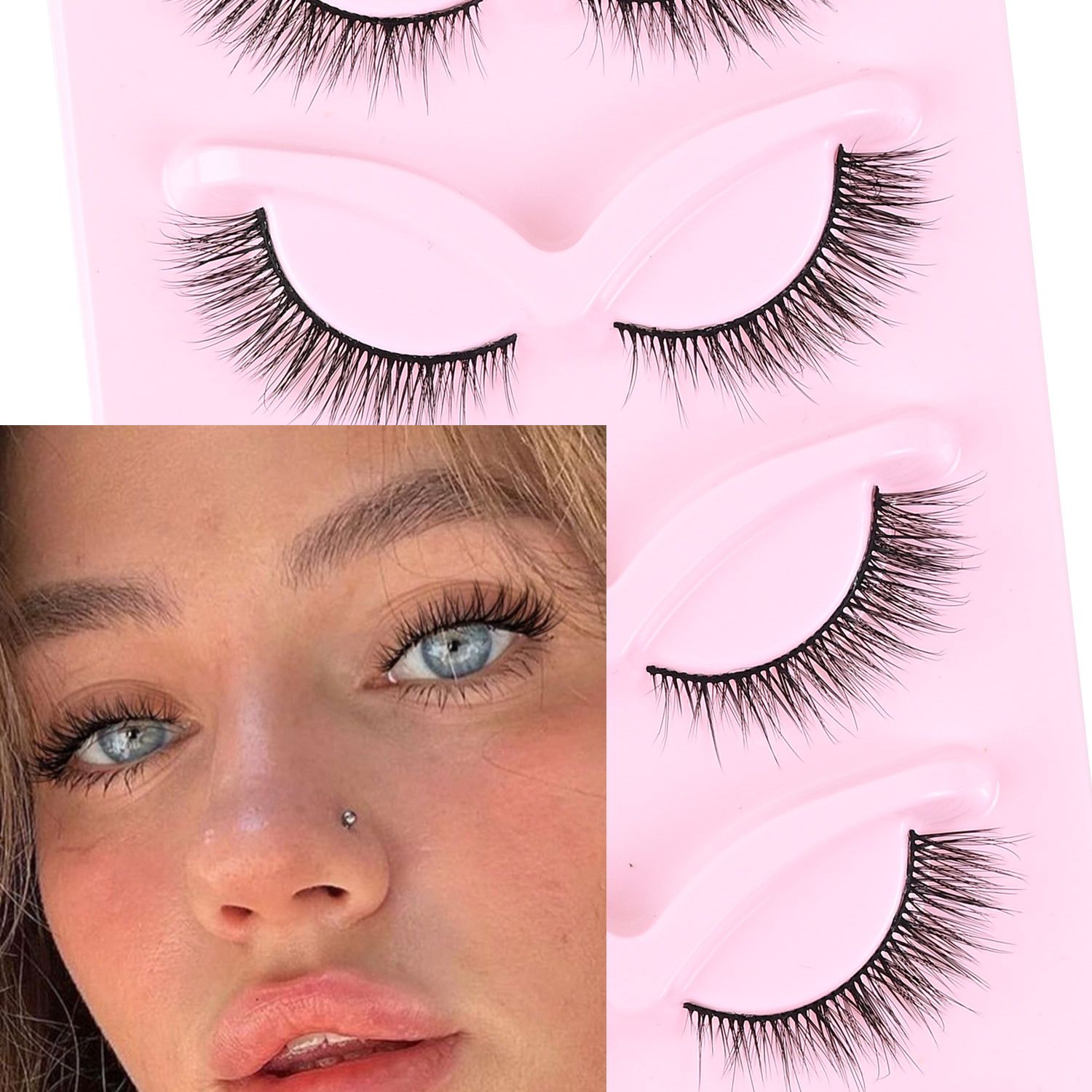 5 Pairs Light Fox Eye Lashes | Natural Lengthening Effect | Fluffy & Volumized | Easy to Apply | Long-Lasting | Ideal for African Women Makeup | Affordable & Reusable | Bulk Orders Welcome