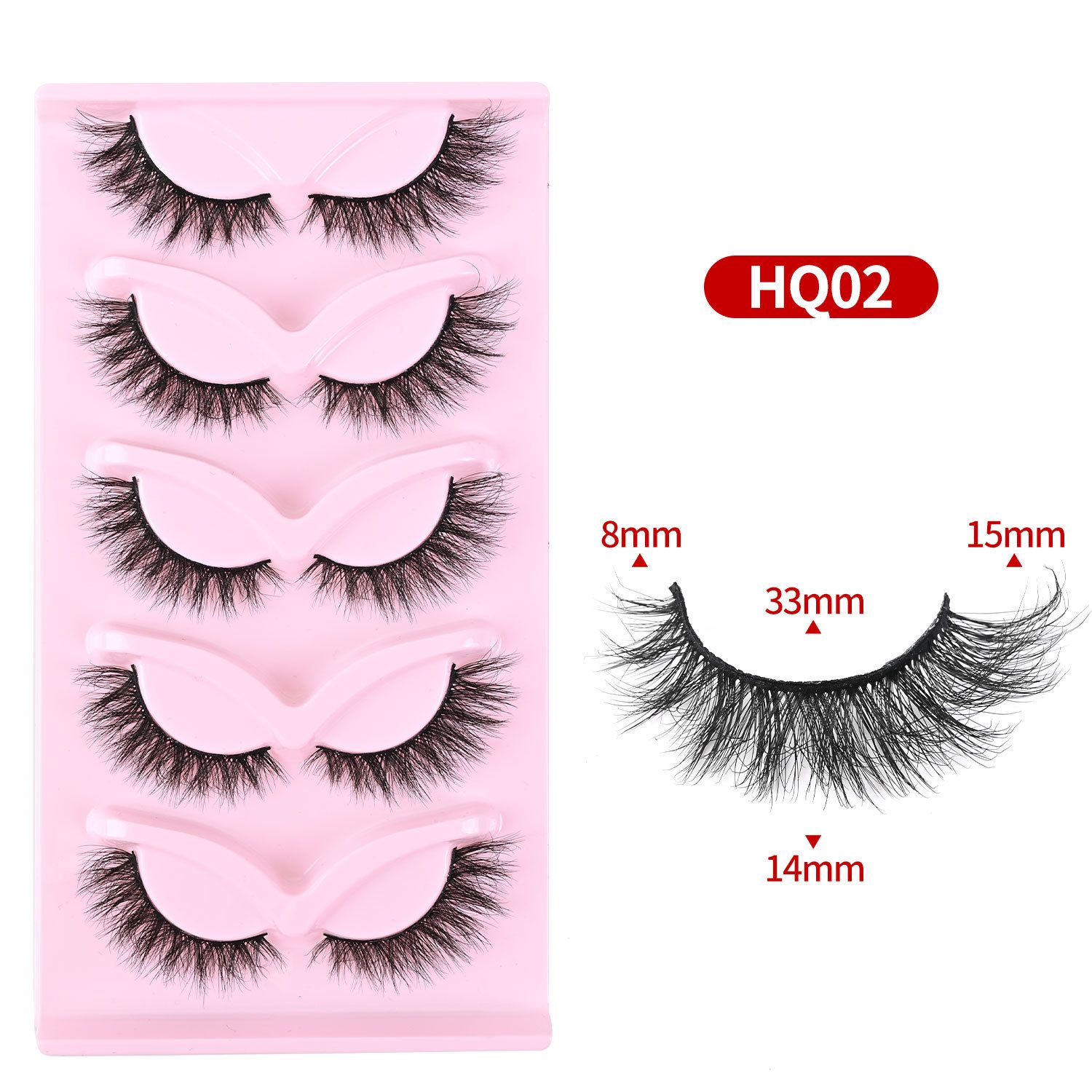 5 Pairs Light Fox Eye Lashes | Natural Lengthening Effect | Fluffy & Volumized | Easy to Apply | Long-Lasting | Ideal for African Women Makeup | Affordable & Reusable | Bulk Orders Welcome
